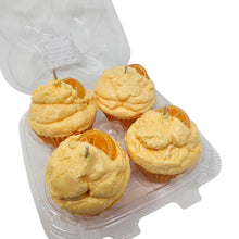 Load image into Gallery viewer, 4 Pack - Scented Orange Creamsicle Cupcake Candles
