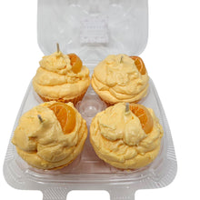 Load image into Gallery viewer, 4 Pack - Scented Orange Creamsicle Cupcake Candles
