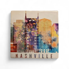 Load image into Gallery viewer, Ceramic Coaster  - Nashville Watercolor
