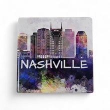 Load image into Gallery viewer, Ceramic Coaster  - Nashville Purple Watercolor
