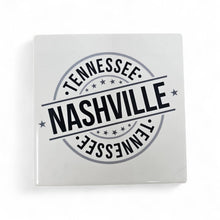Load image into Gallery viewer, Ceramic Coaster - Nashville Stamp
