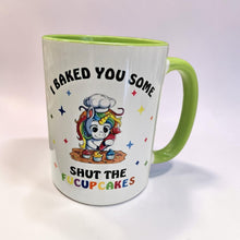 Load image into Gallery viewer, 15 oz Extra Large Coffee Mug - Baked You Some Shut the Fucupcakes Unicorn
