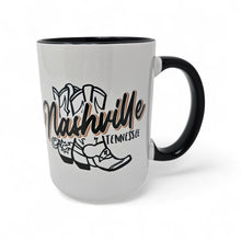 Load image into Gallery viewer, 15 oz Extra Large Coffee Mug - Nashville Boots
