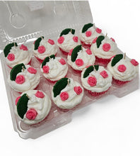 Load image into Gallery viewer, 12 Pack - Scented Pink Floral Decorated Cupcake Candles
