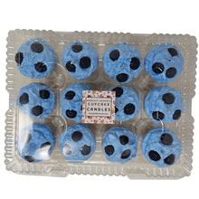 Load image into Gallery viewer, 12 Pack - Scented Blueberry Cupcake Candles
