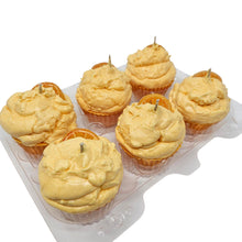 Load image into Gallery viewer, 6 Pack - Scented Orange Creamsicle Cupcake Candles
