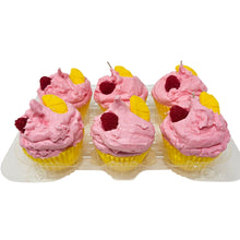 Load image into Gallery viewer, 6 Pack - Scented Pink Raspberry Lemonade Cupcake Candles
