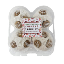 Load image into Gallery viewer, 4 Pack Scented Cupcake Candles -Cinnamon Bun Rolls
