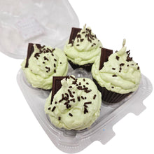 Load image into Gallery viewer, 4 Pack - Scented Chocolate Mint Cupcake Candles
