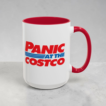 Load image into Gallery viewer, Panic at the Costco Mug – Funny Wholesale Store Coffee Mug – 15 oz Ceramic Mug – Humor Gift – Dishwasher Safe
