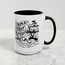 Load image into Gallery viewer, Funny Pirate Mug – “I Run a Tight Shipwreck” – Nautical Humor Coffee Mug, 15 oz Ceramic, Double-Sided Print
