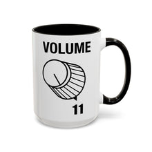 Load image into Gallery viewer, This One Goes to 11 Mug – Funny Guitar Amp Knob Coffee Mug – 15 oz Ceramic Music Lover Mug – Dishwasher Safe
