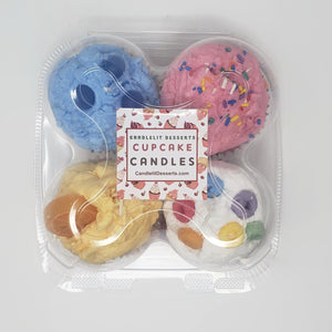 Bakery Box of Four Cupcake Candles -  Choose your Flavors