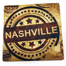Load image into Gallery viewer, Ceramic Coaster - Nashville Brown Stamp

