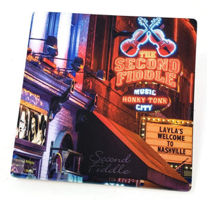 Broadway Downtown Nashville Sandstone Coaster