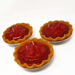 Scented 5 Inch Strawberry Pie Candle