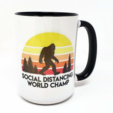 Load image into Gallery viewer, 15 oz Extra Large Coffee Mug - Social Distance World Champ
