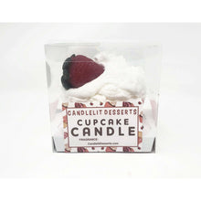Load image into Gallery viewer, Jumbo Strawberry  Cupcake Candle

