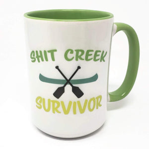 15 oz Extra Large Coffee Mug - Sh!t Creek Survivor